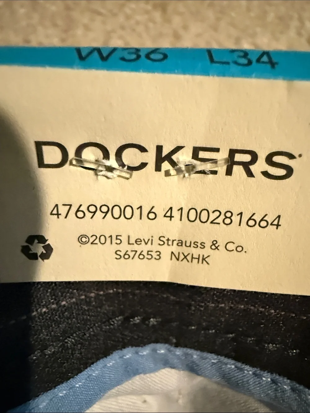 Dockers Straight Fit Dark Gray Pinstripe Pants